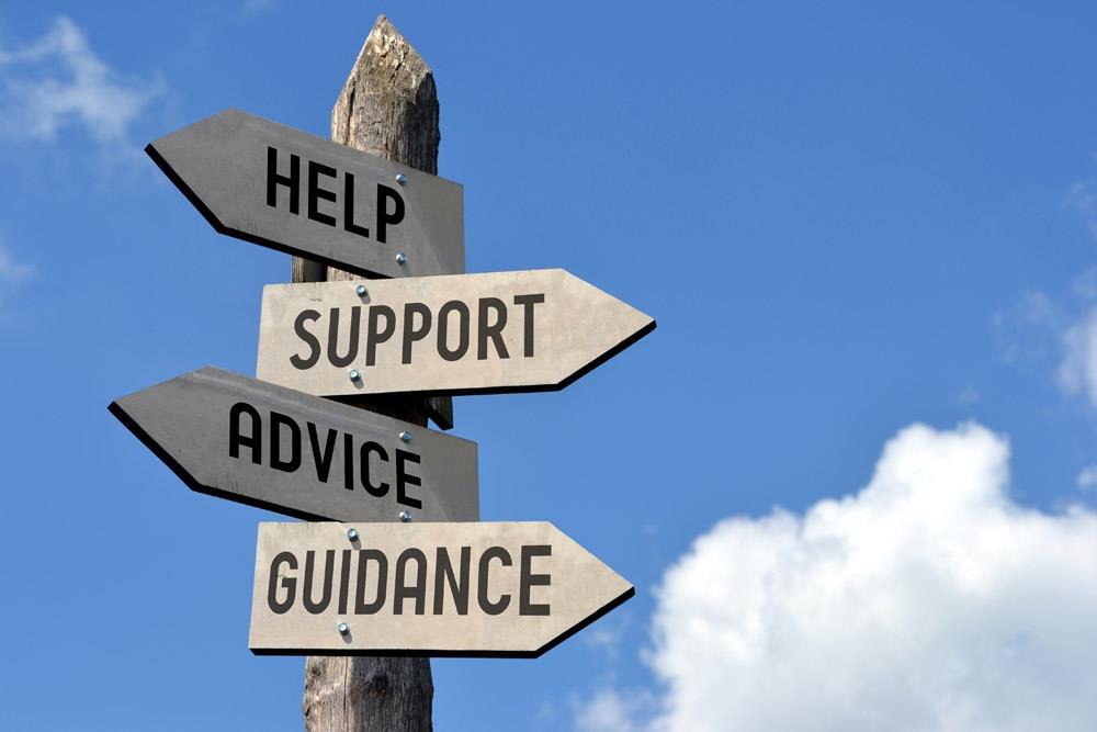 signposting for help, support, advice and guidance
